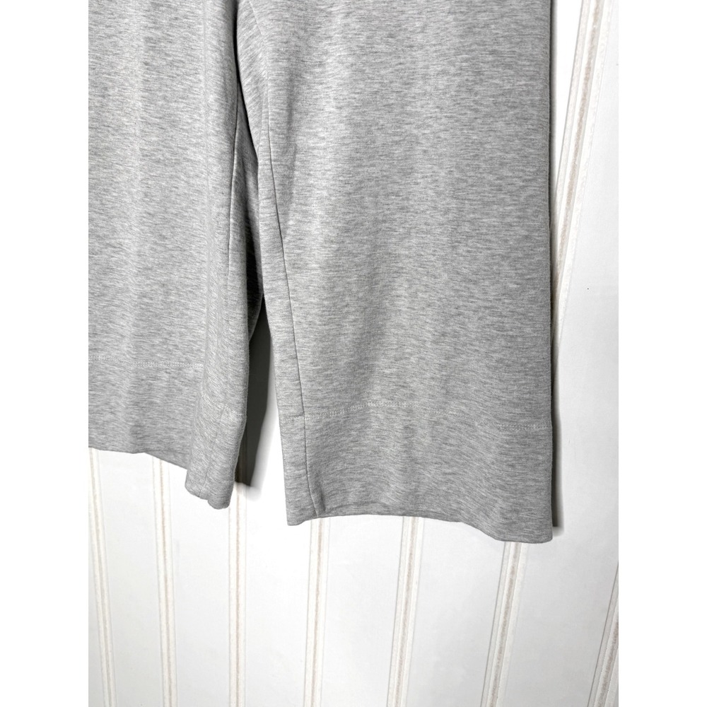 Quince Cropped Wide Leg Sweats Heather Gray Tencel Modal Drawstring Pants Womens - Picture 6 of 9